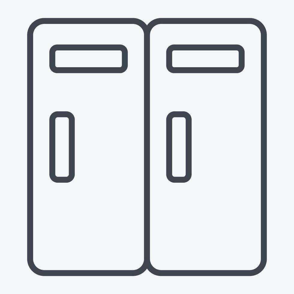 Icon Lockers. related to Kindergarten symbol. line style. design editable vector