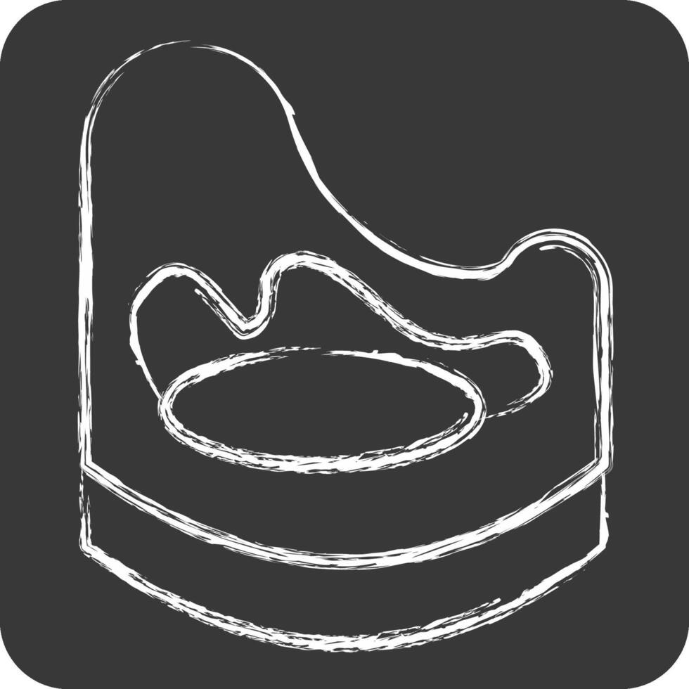 Icon Baby Patty. related to Kindergarten symbol. chalk Style. design editable vector