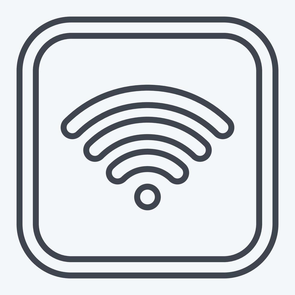 Icon Wifi. related to Public symbol. line style. design editable vector