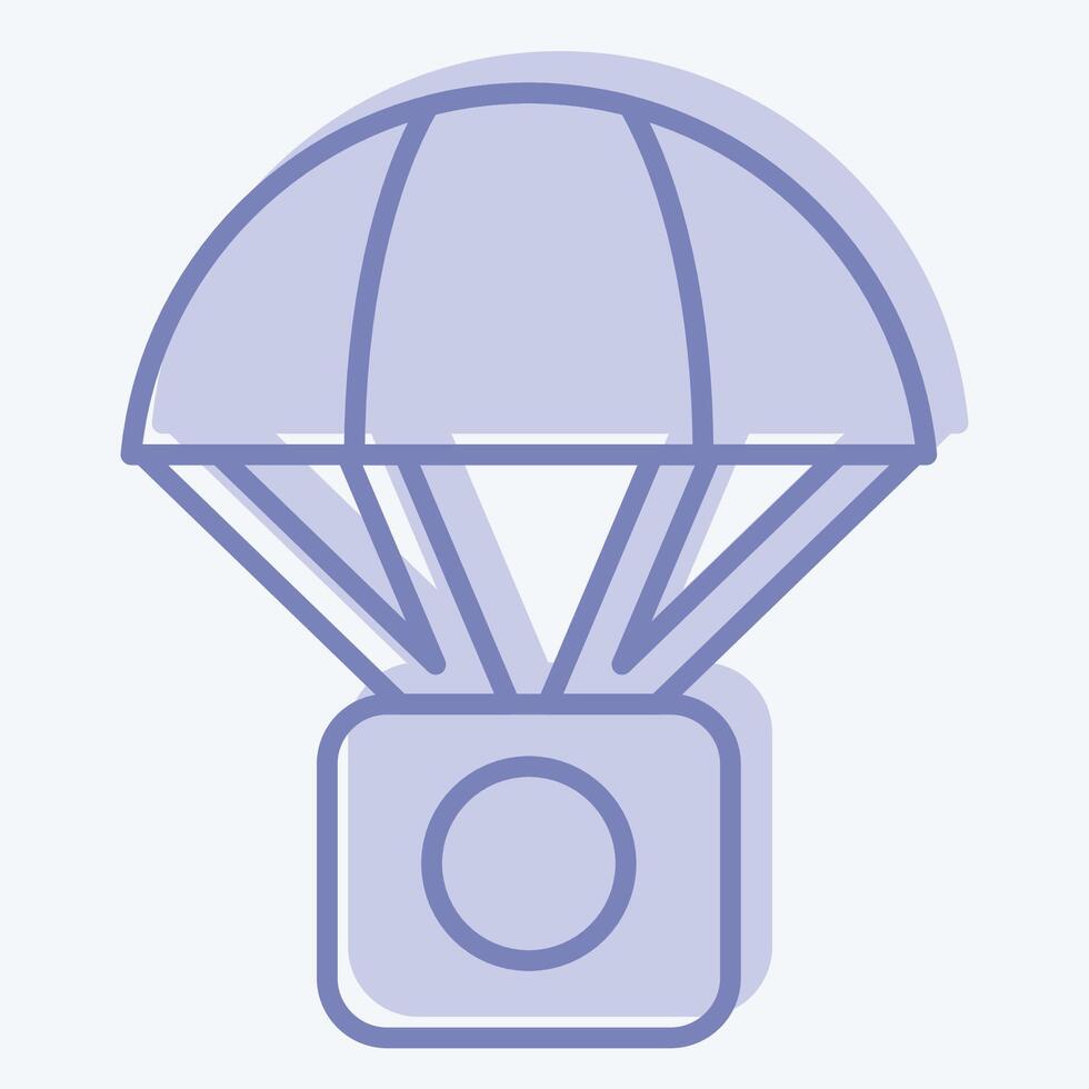 Icon Hot Ballon. related to Hobbies symbol. two tone style. design editable vector