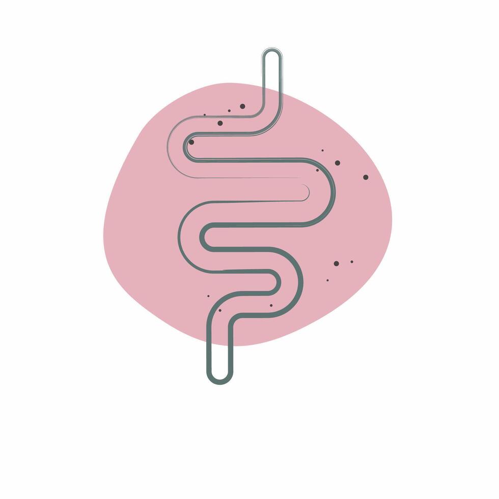 Icon Intestine. related to Healthcare symbol. Color Spot Style. design editable vector