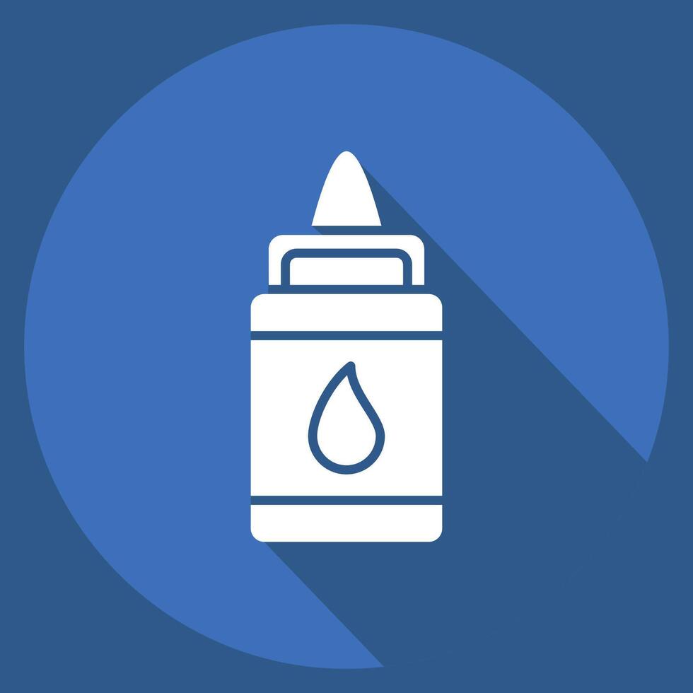 Icon Glue. related to Kindergarten symbol. long shadow style. design editable vector