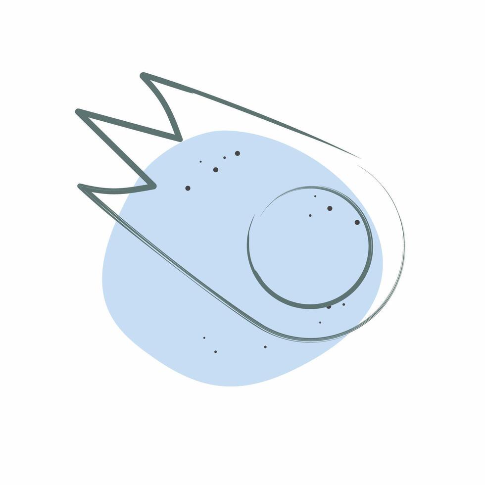 Icon Comet. related to Speed symbol. Color Spot Style. design editable vector