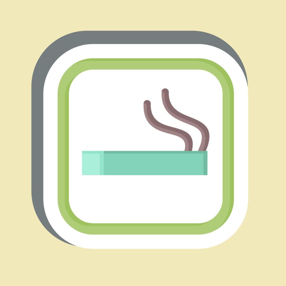 Sticker Smoking Area. related to Public symbol. design editable vector
