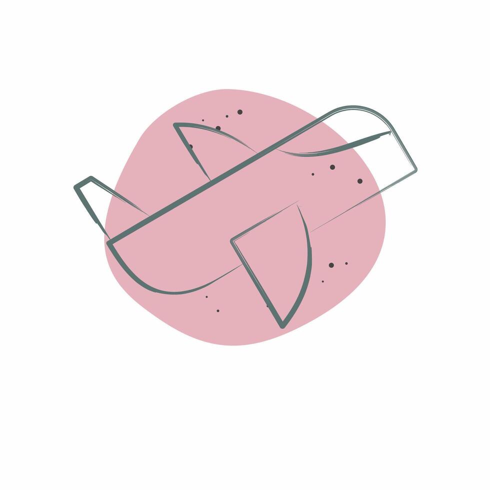 Icon Airplane. related to Hobbies symbol. Color Spot Style. design editable vector