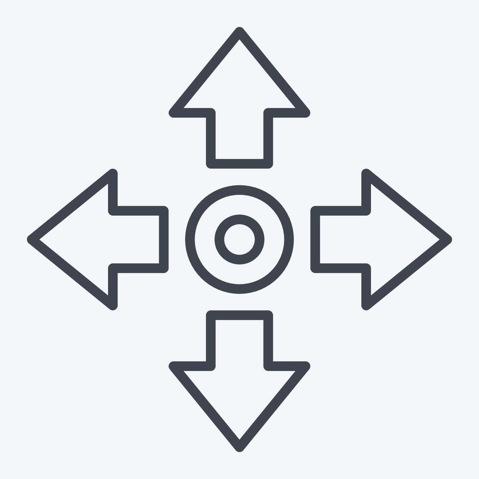 Icon Movement. related to Speed symbol. line style. design editable vector