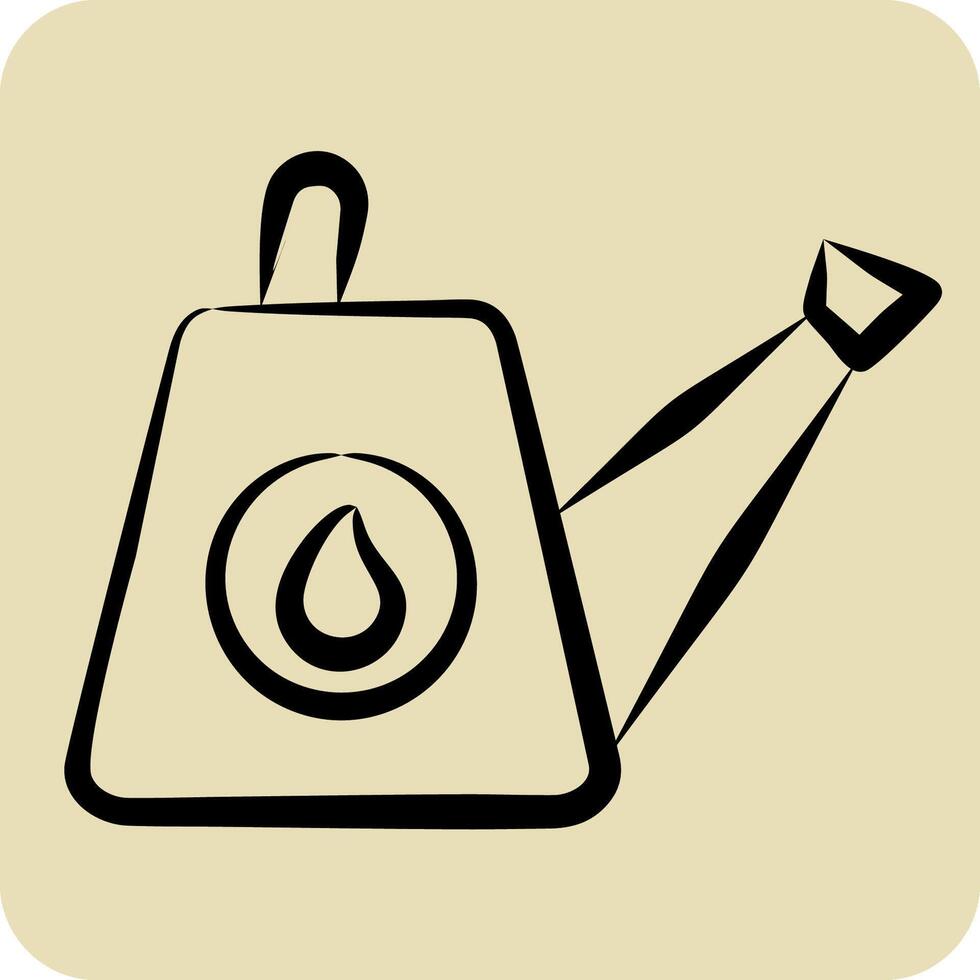 Icon Watering Can. related to Hobbies symbol. hand drawn style. design editable vector