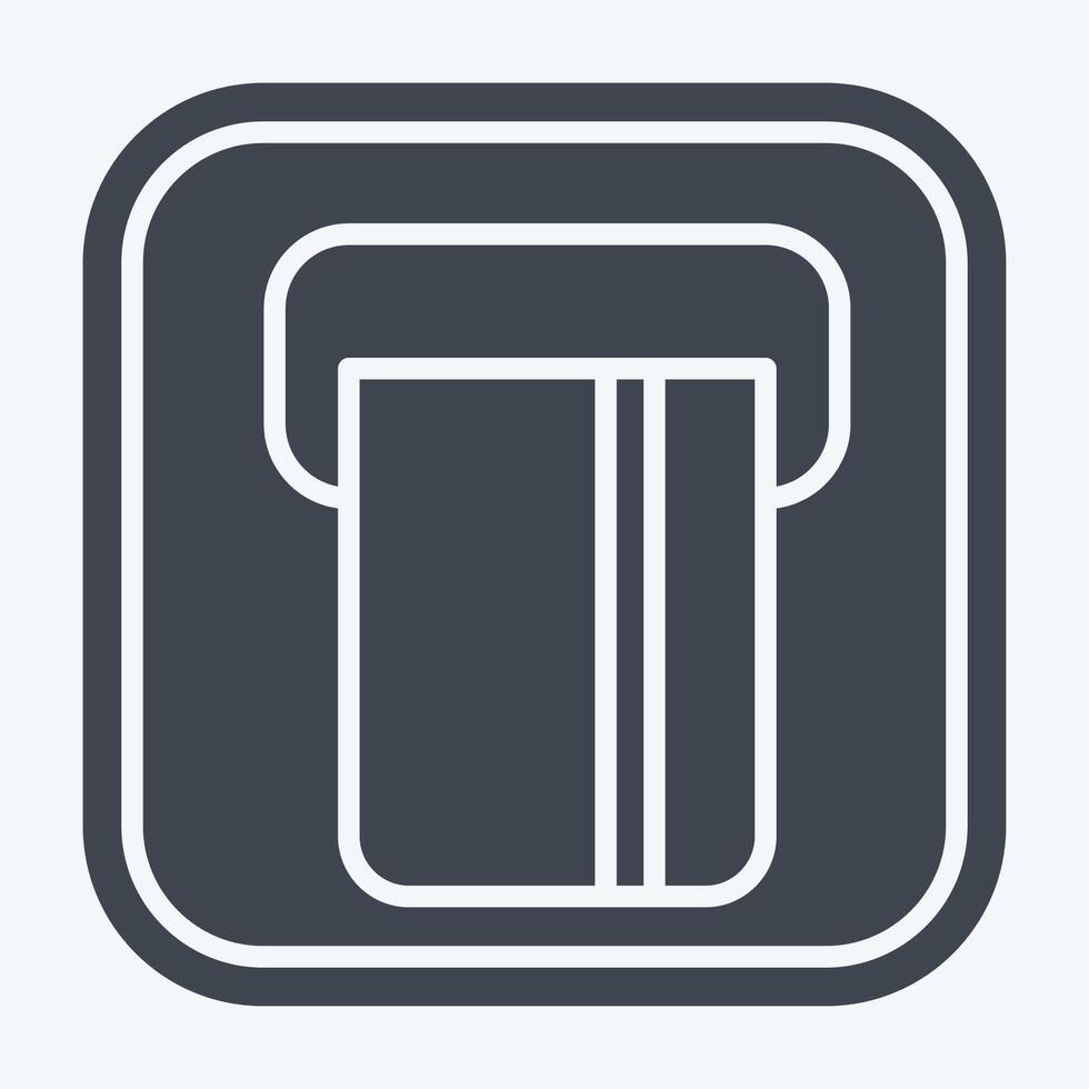 Icon ATM. related to Public symbol. glyph style. design editable vector