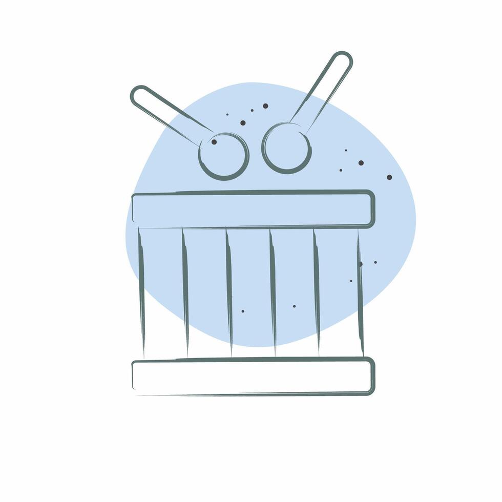 Icon Drum. related to Kindergarten symbol. Color Spot Style. design editable vector