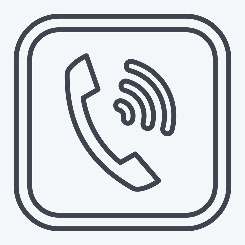 Icon Phone. related to Public symbol. line style. design editable vector