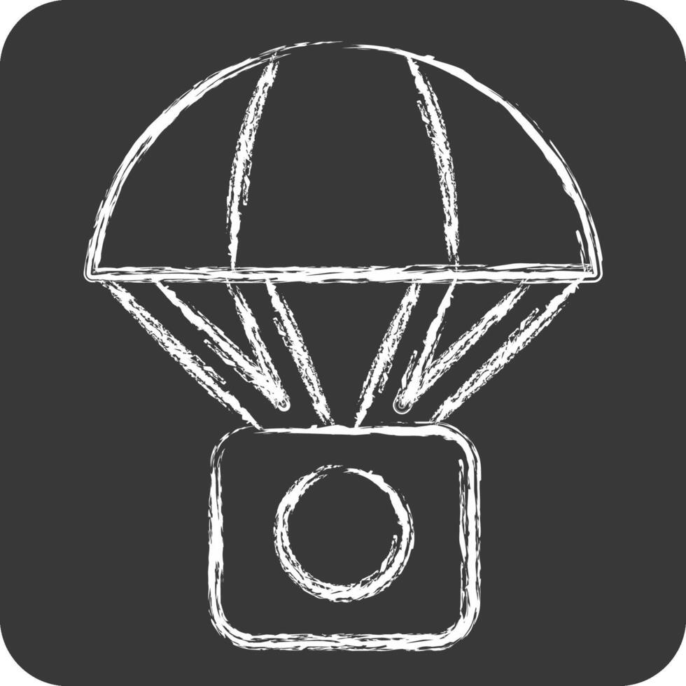 Icon Hot Ballon. related to Hobbies symbol. chalk Style. design editable vector