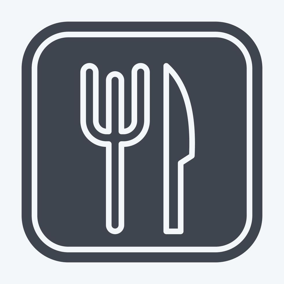 Icon Restaurant. related to Public symbol. glyph style. design editable vector
