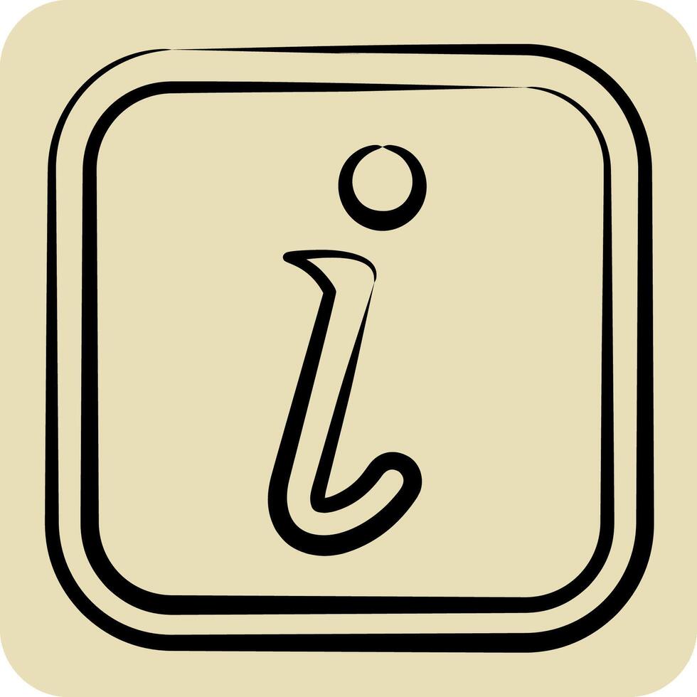 Icon Information. related to Public symbol. hand drawn style. design editable vector