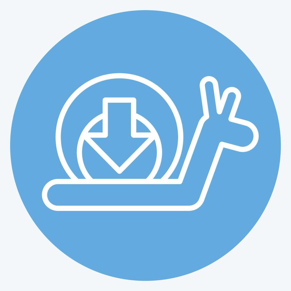 Icon Slow. related to Speed symbol. blue eyes style. design editable vector