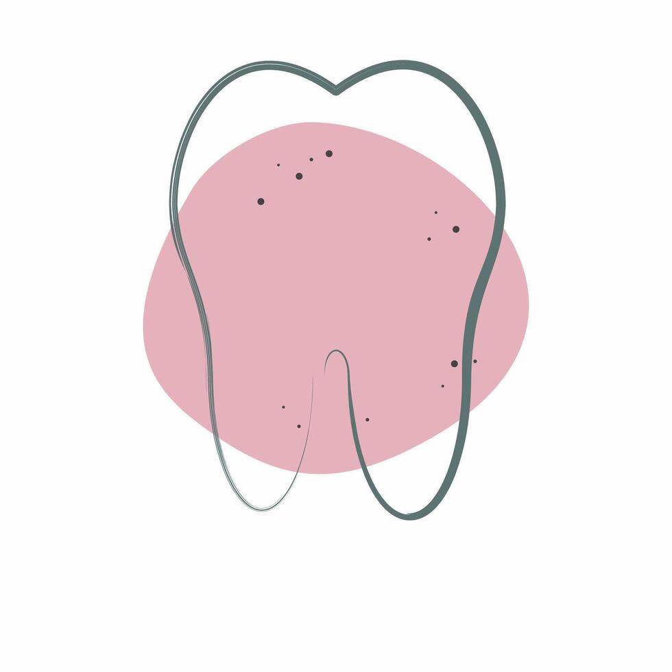 Icon Tooth. related to Healthcare symbol. Color Spot Style. design editable vector