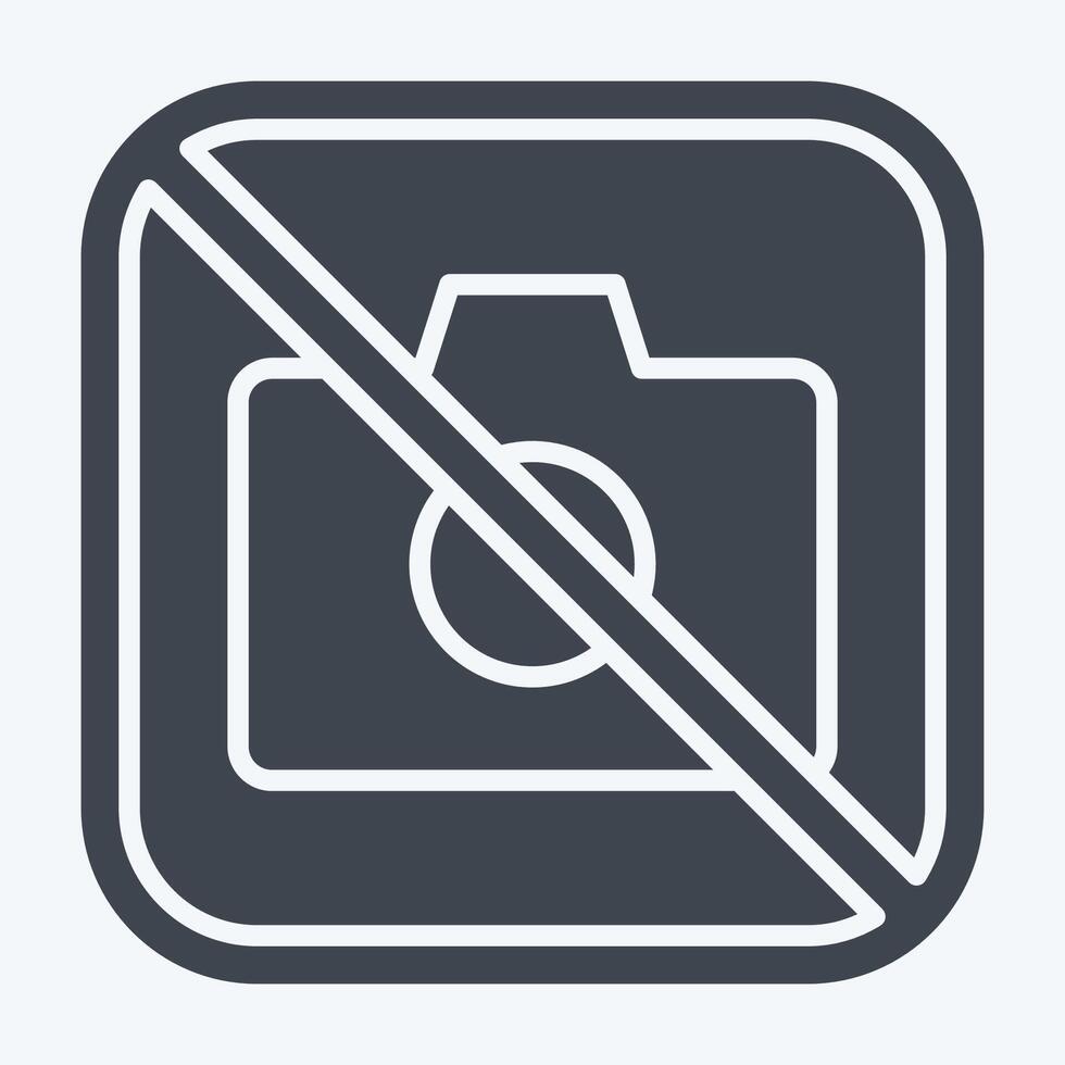 Icon No Photo. related to Public symbol. glyph style. design editable vector