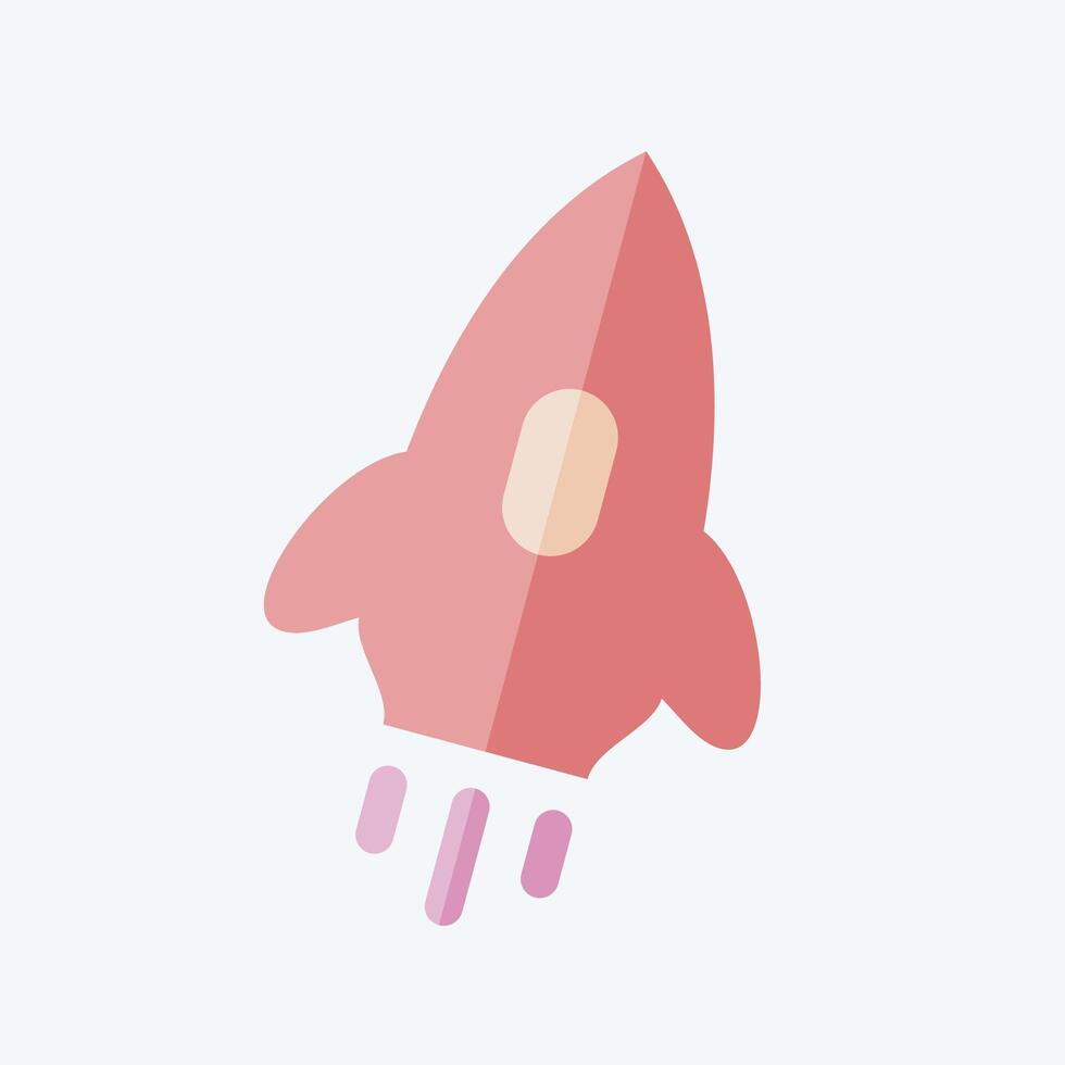 Icon Rocket. related to Speed symbol. flat style. design editable vector