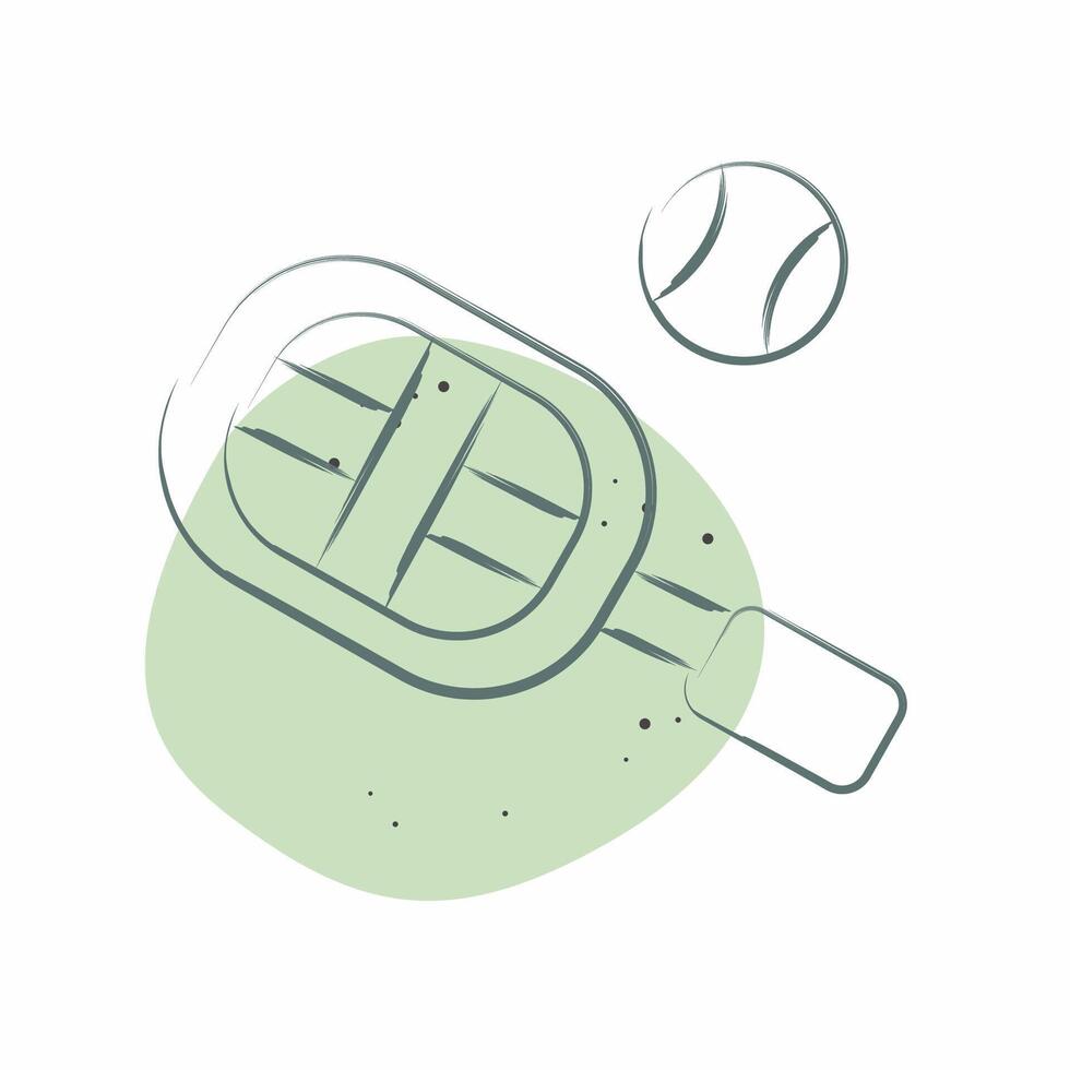 Icon Tennis. related to Hobbies symbol. Color Spot Style. design editable vector