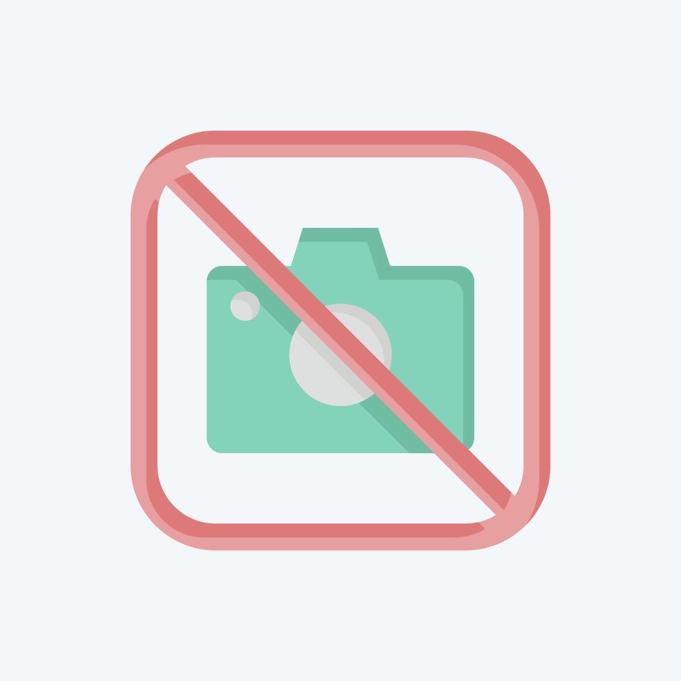 Icon No Photo. related to Public symbol. flat style. design editable vector