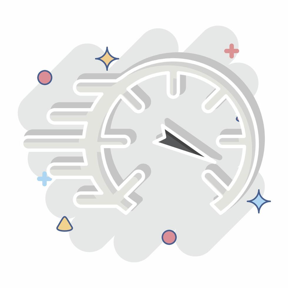 Icon Speed. related to Speed symbol. comic style. design editable vector