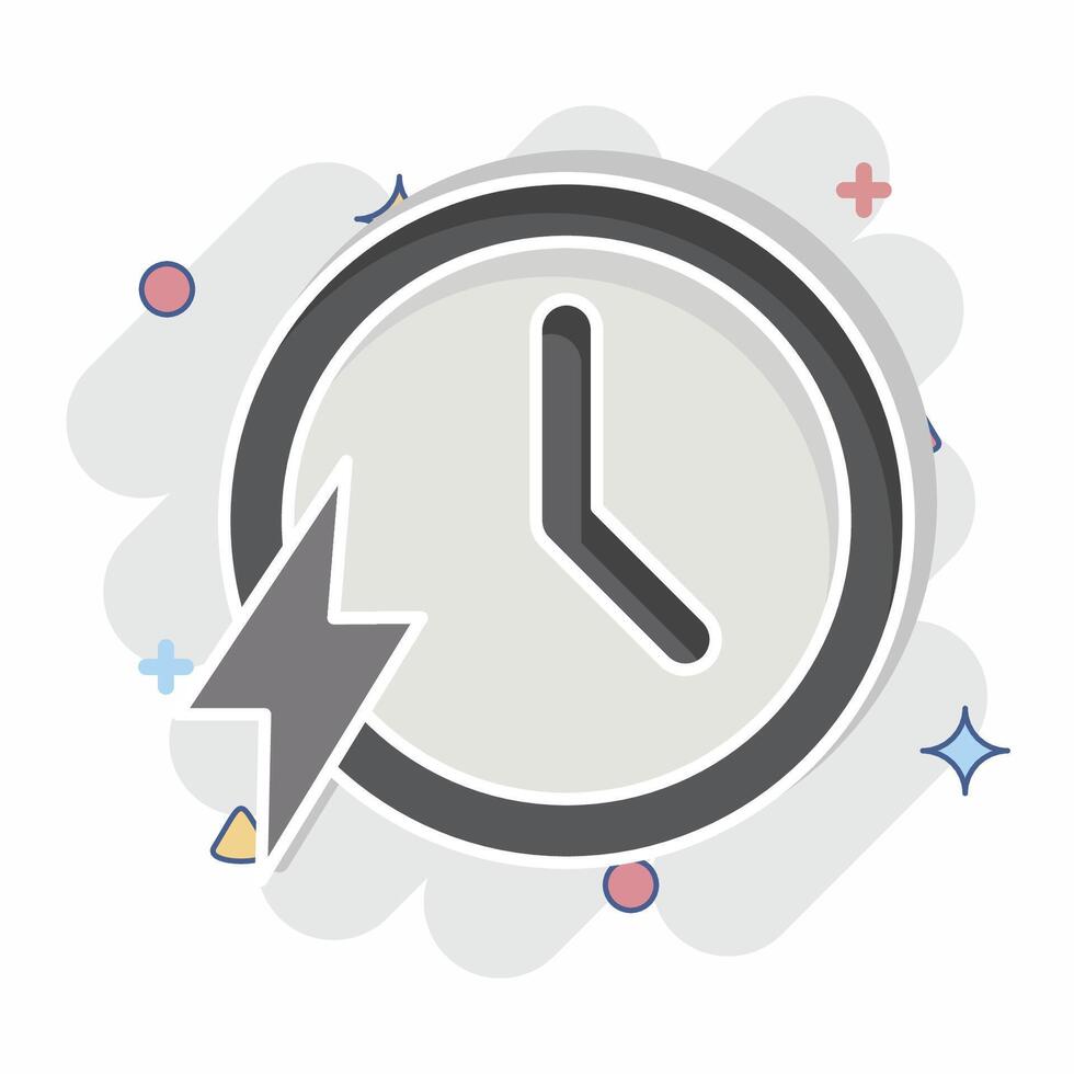 Icon Fast. related to Speed symbol. comic style. design editable vector