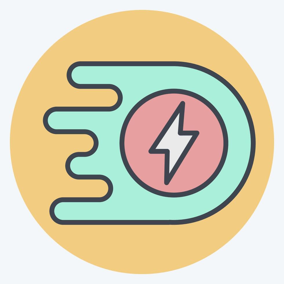 Icon Boost. related to Speed symbol. color mate style. design editable vector
