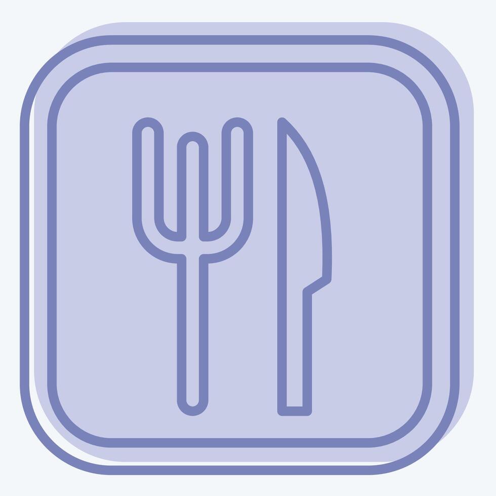 Icon Restaurant. related to Public symbol. two tone style. design editable vector