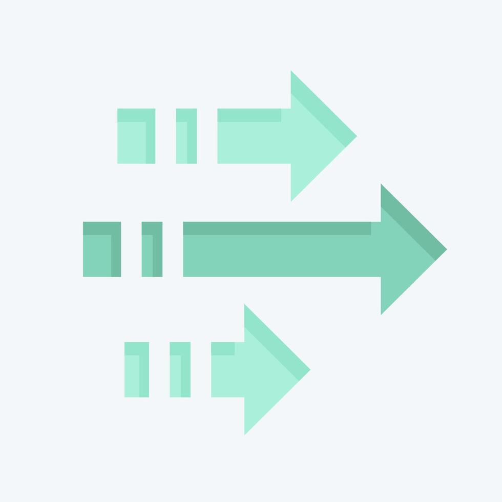 Icon Arrows. related to Speed symbol. flat style. design editable vector