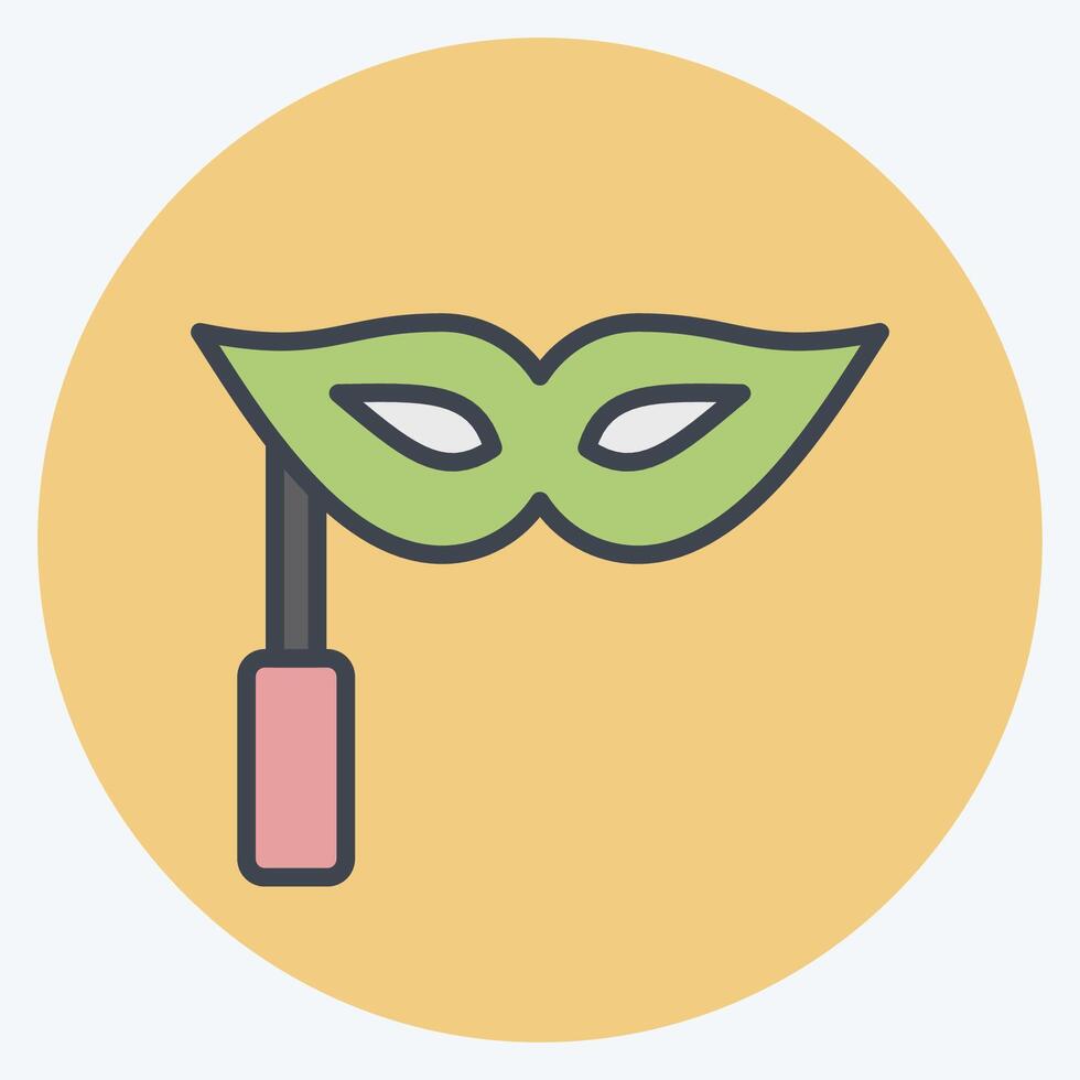 Icon Masquerade. related to Hobbies symbol. color mate style. design editable vector