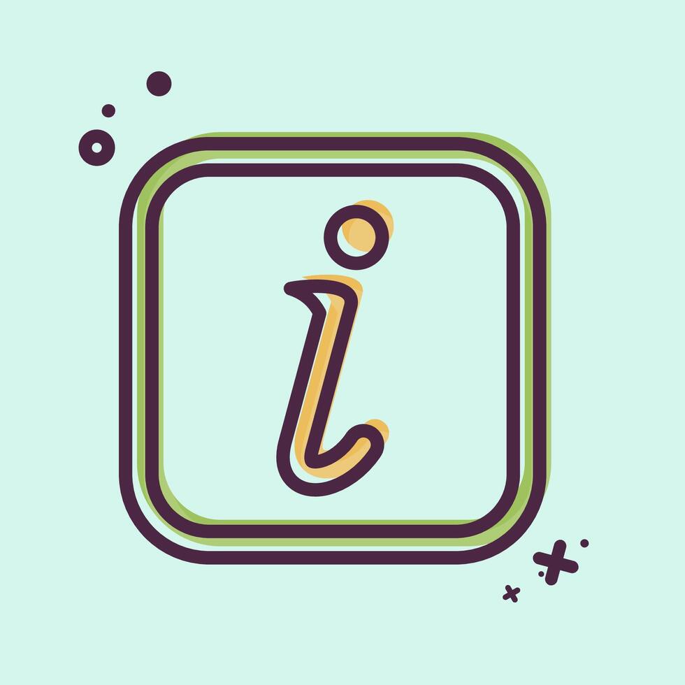 Icon Information. related to Public symbol. MBE style. design editable vector