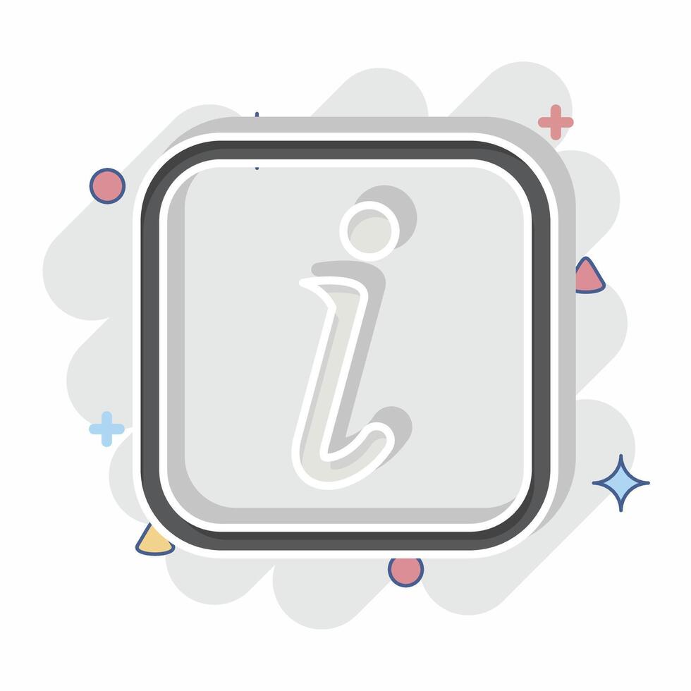 Icon Information. related to Public symbol. comic style. design editable vector