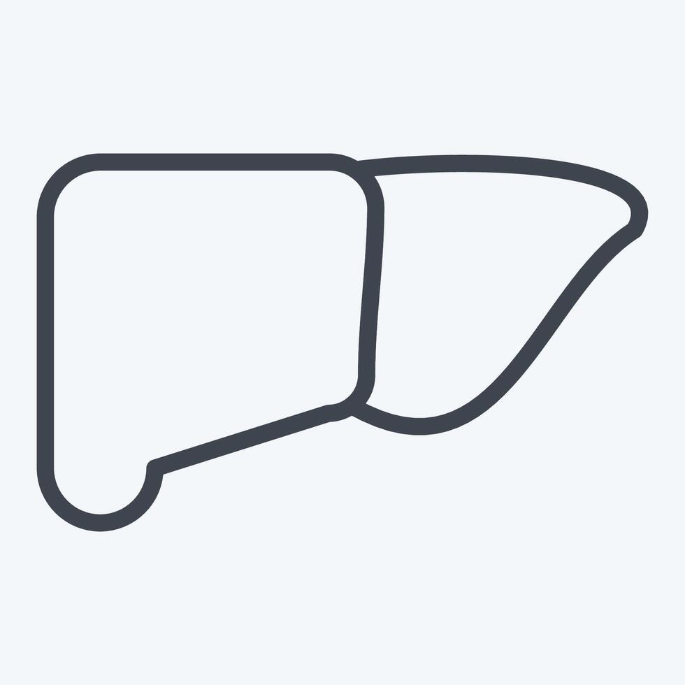 Icon Liver. related to Healthcare symbol. line style. design editable vector