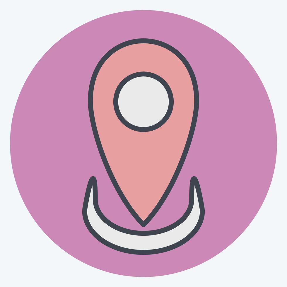 Icon Location. related to Healthcare symbol. color mate style. design editable vector