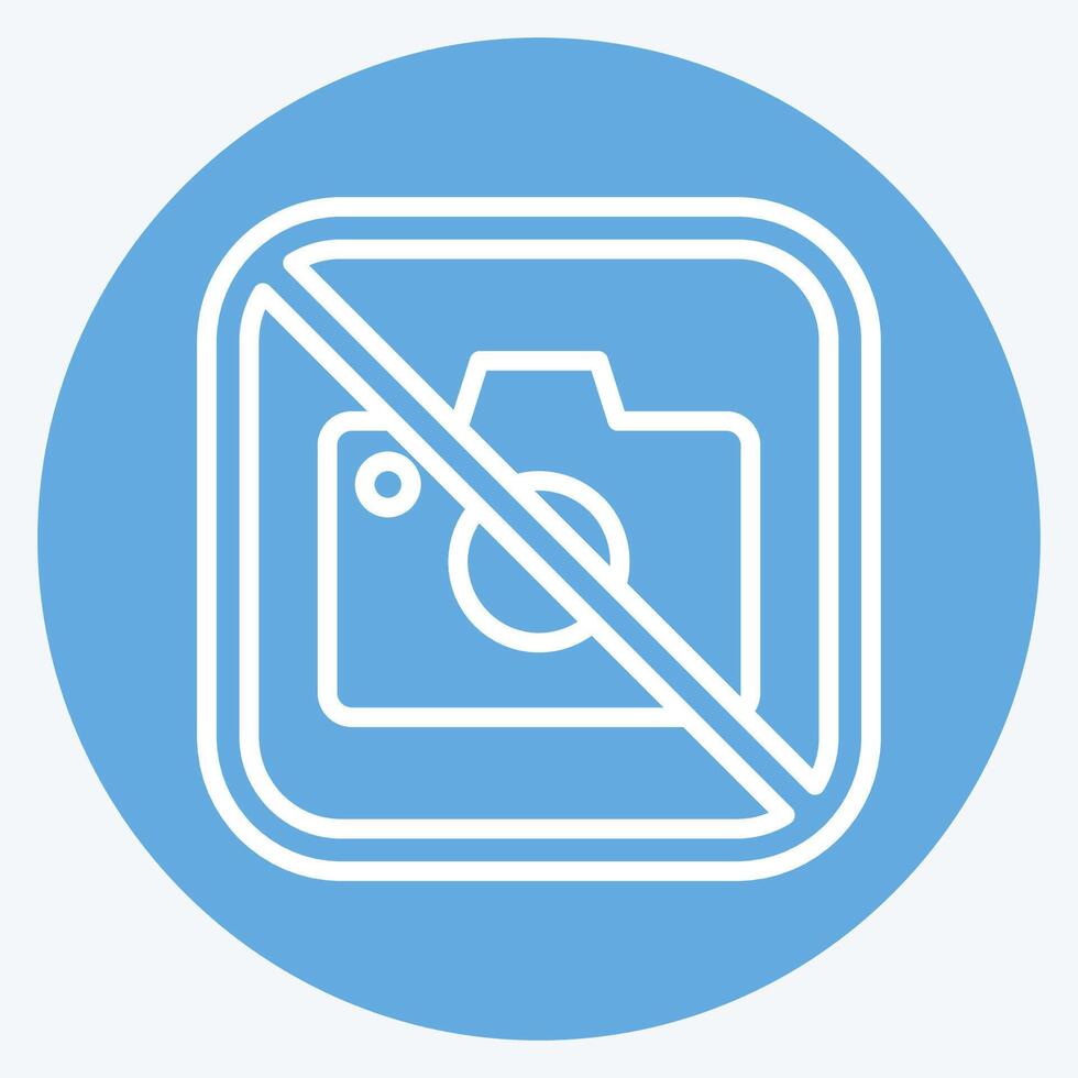 Icon No Photo. related to Public symbol. blue eyes style. design editable vector