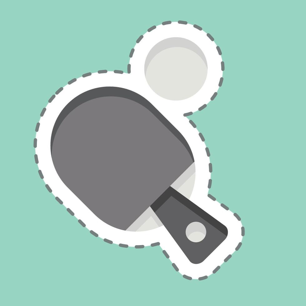 Sticker line cut Table Tenis. related to Hobbies symbol. design editable vector