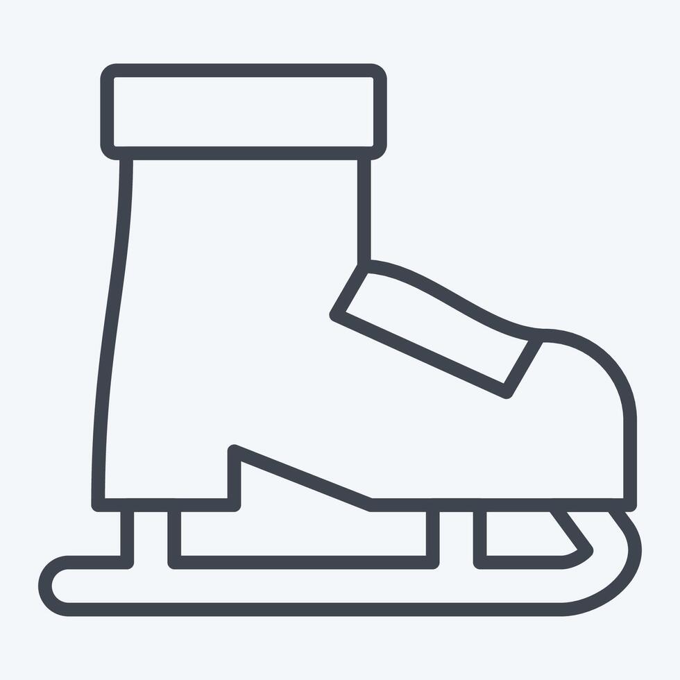 Icon Roller Skates. related to Hobbies symbol. line style. design editable vector