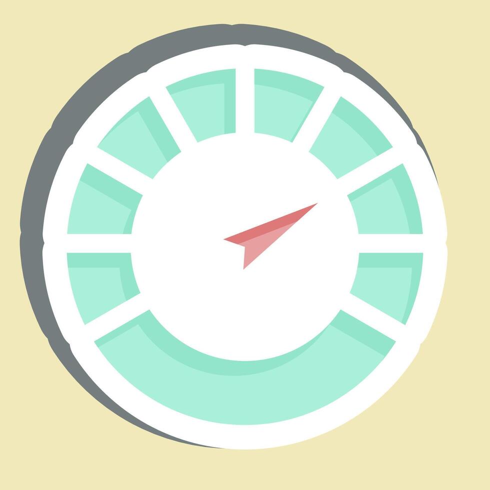 Sticker Speedometer. related to Speed symbol. design editable vector