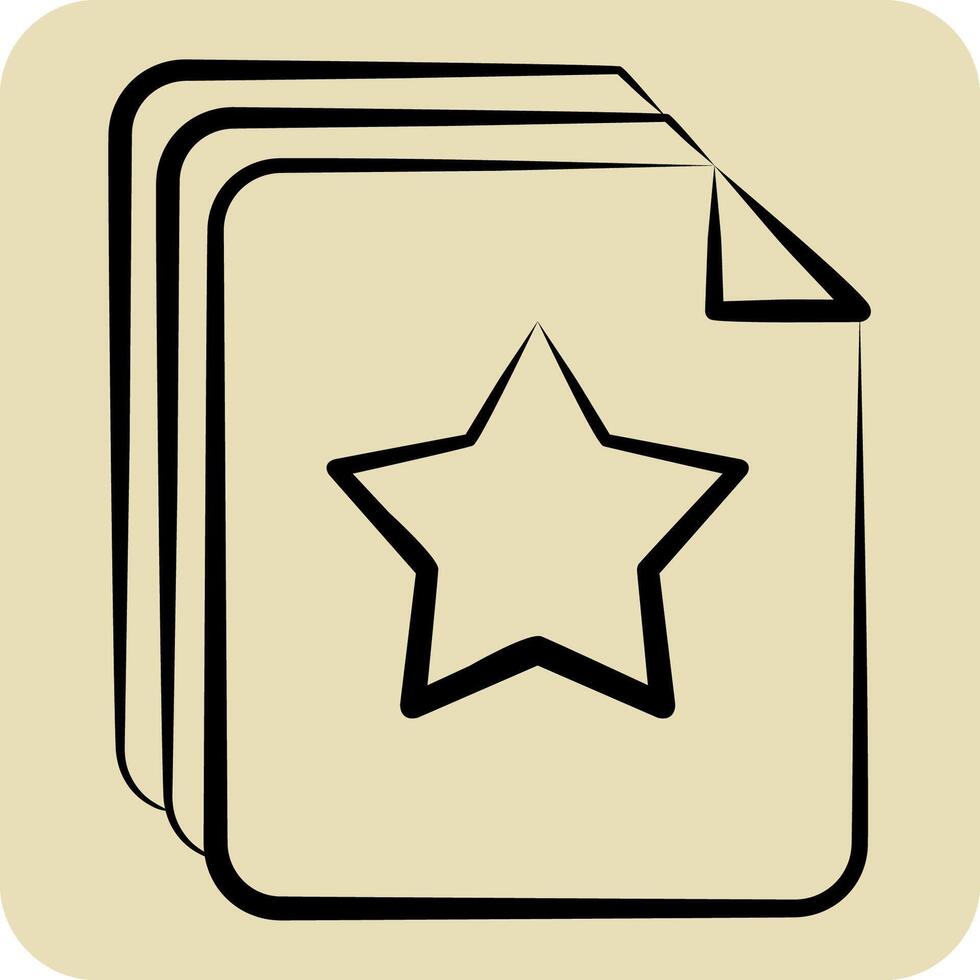 Icon Color Papers. related to Kindergarten symbol. hand drawn style. design editable vector