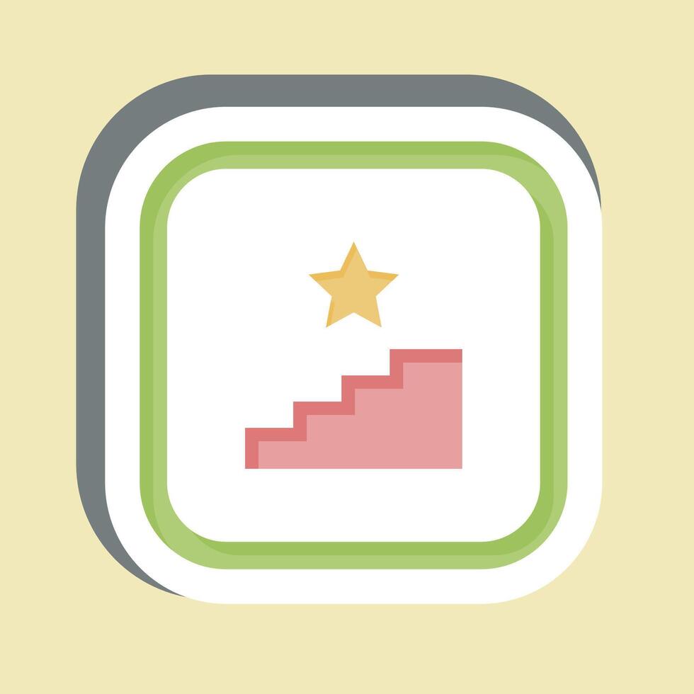 Sticker Stairs. related to Public symbol. design editable vector