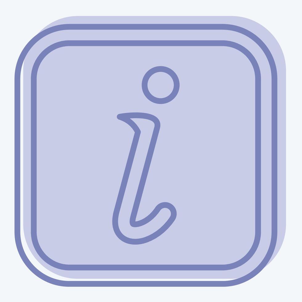 Icon Information. related to Public symbol. two tone style. design editable vector