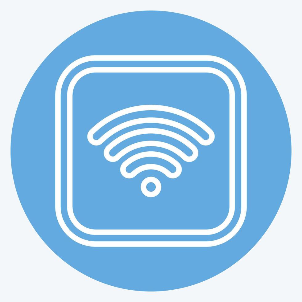 Icon Wifi. related to Public symbol. blue eyes style. design editable vector