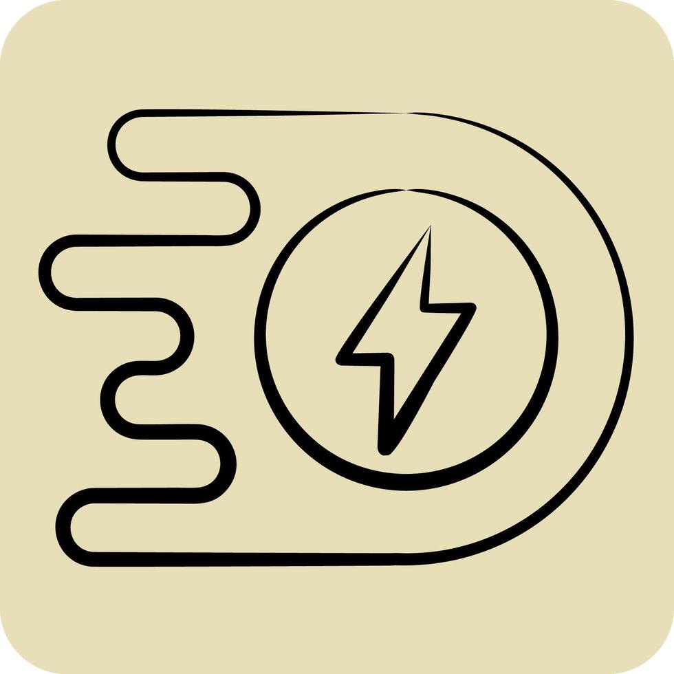 Icon Boost. related to Speed symbol. hand drawn style. design editable vector
