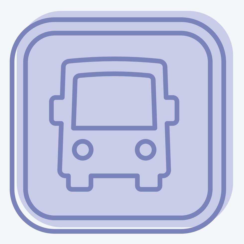 Icon Bus. related to Public symbol. two tone style. design editable vector