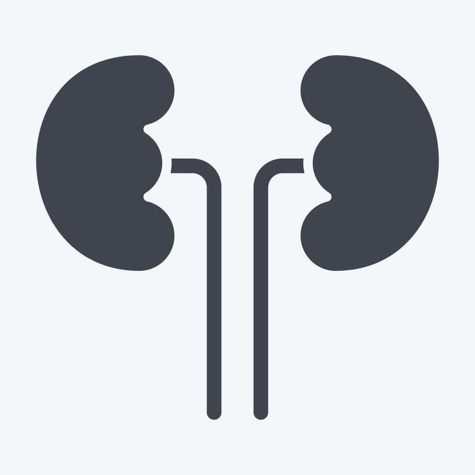 Icon Kidney. related to Healthcare symbol. glyph style. design editable vector