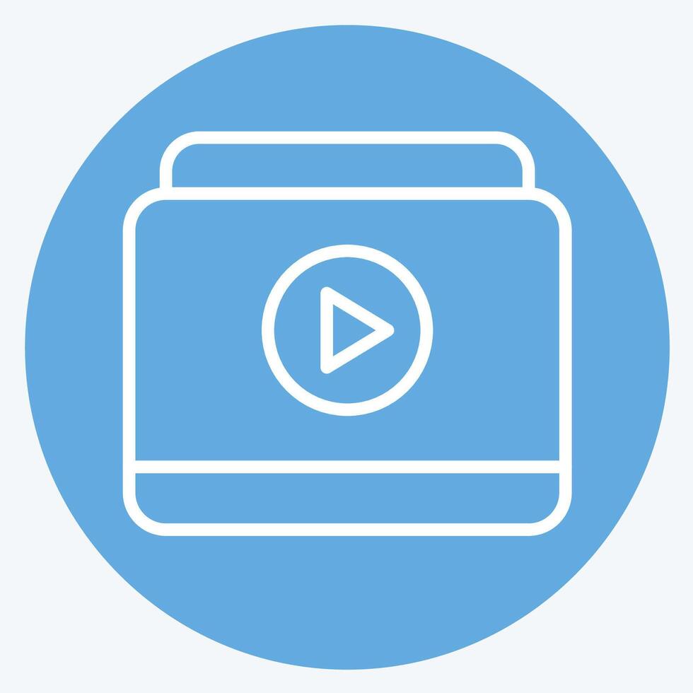 Icon Online . related to Hobbies symbol. blue eyes style. design editable vector