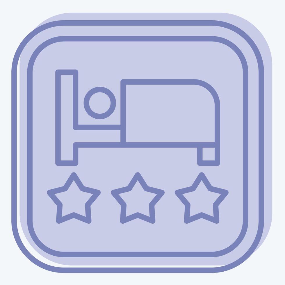 Icon Hotel. related to Public symbol. two tone style. design editable vector