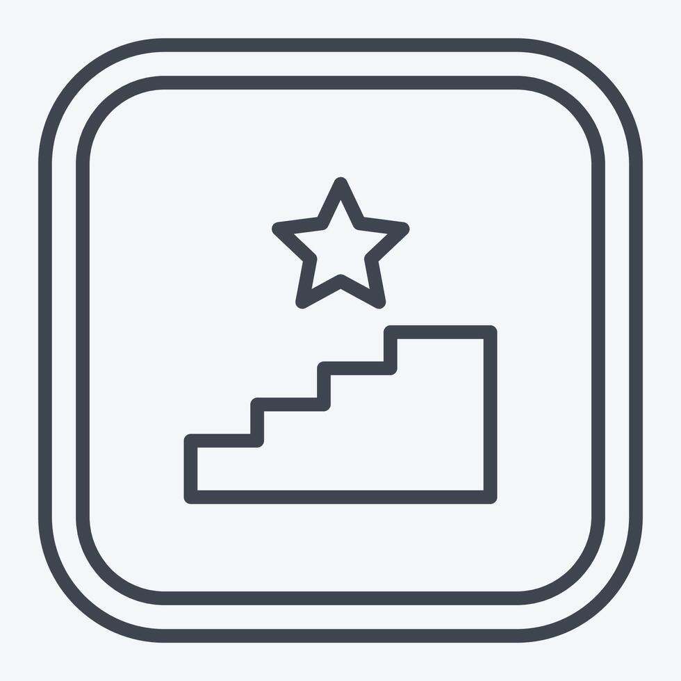 Icon Stairs. related to Public symbol. line style. design editable vector