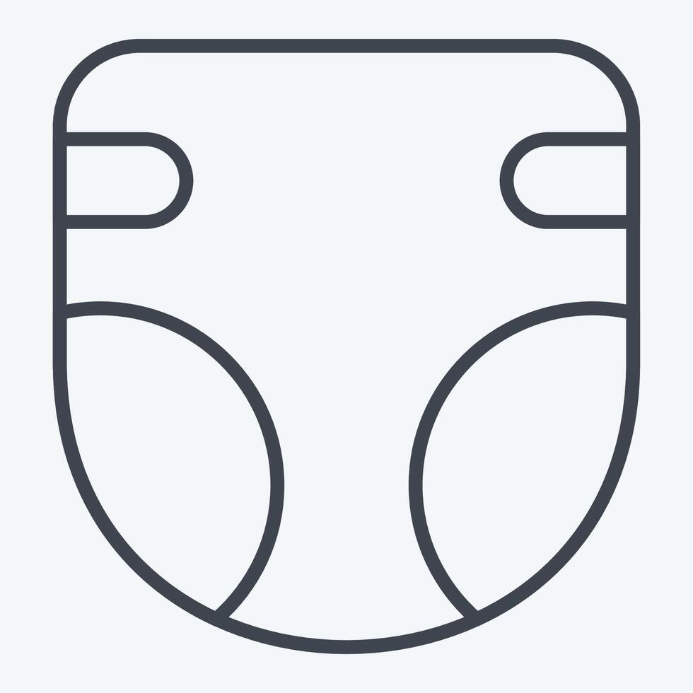 Icon Bzaby Diaper. related to Kindergarten symbol. line style. design editable vector