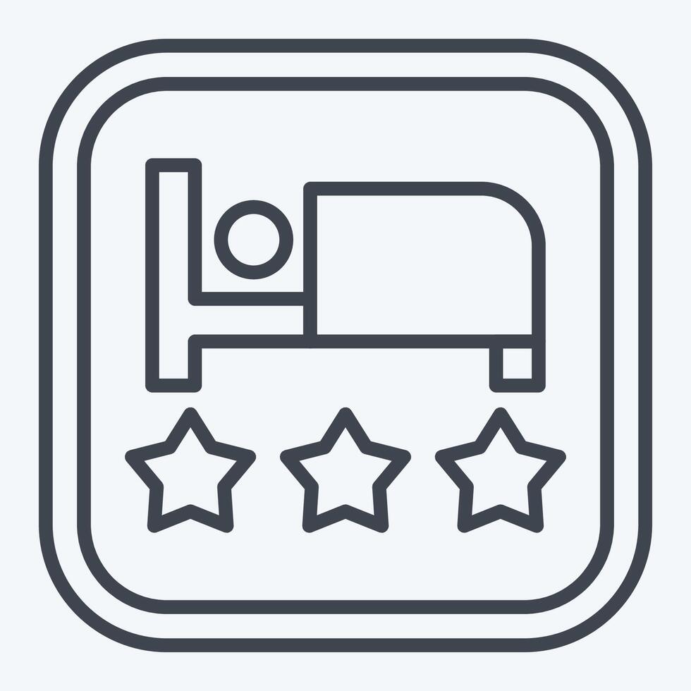 Icon Hotel. related to Public symbol. line style. design editable vector