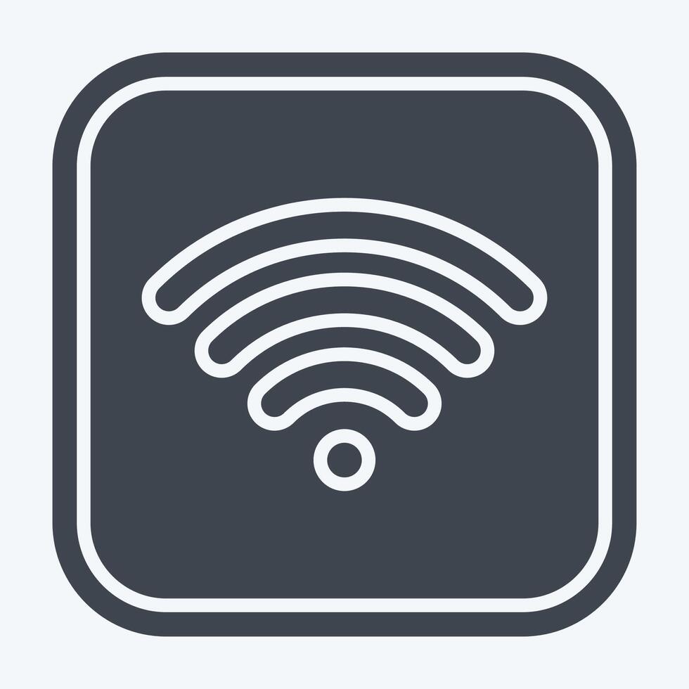 Icon Wifi. related to Public symbol. glyph style. design editable vector